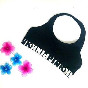 ❤4/$12 PINK Victoria's Secret Black Sport Bra Sz S/P